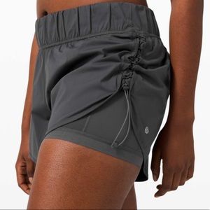 Lululemon Strides Ahead High Rise Shorts Grey 8 4”